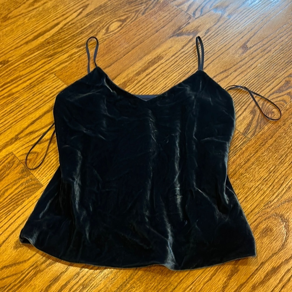 Intermix Woman’s Blue Velvet Tank Size P